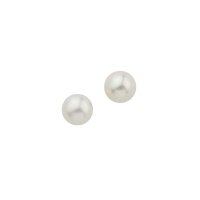 Ohrstecker aus 925 Sterling Silber rhodiniert Perle 6-6,5...