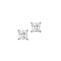 Ohrstecker aus 925 Sterling Silber rhodiniert Zirkonia 6...