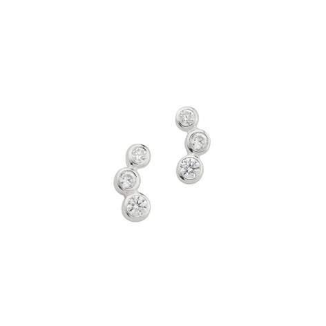 Ohrstecker aus 925 Sterling Silber rhodiniert Zirkonia BOS900006