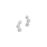Ohrstecker aus 925 Sterling Silber rhodiniert Zirkonia...