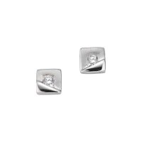 Ohrstecker aus 925 Sterling Silber rhodiniert Zirkonia...