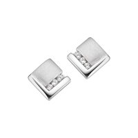 Ohrstecker aus 925 Sterling Silber rhodiniert Zirkonia...