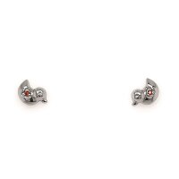 Ohrstecker aus 925 Sterling Silber rhodiniert Zirkonia...