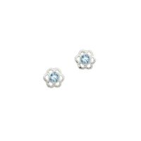 Ohrstecker aus 925 Sterling Silber rhodiniert Zirkonia...