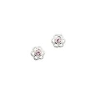 Ohrstecker aus 925 Sterling Silber rhodiniert Zirkonia...