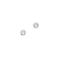 Ohrstecker aus 925 Sterling Silber rhodiniert Zirkonia...
