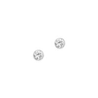 Ohrstecker aus 925 Sterling Silber rhodiniert Zirkonia...