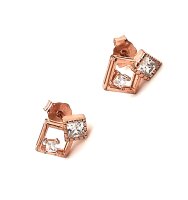 Ohrstecker aus 925 Sterling Silber rosévergoldet...