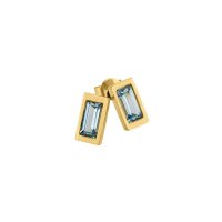 Ohrstecker aus 925 Sterling Silber vergoldet mit blauem...