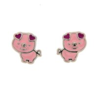 Ohrstecker Glücksschweinchen aus 925 Sterling Silber...