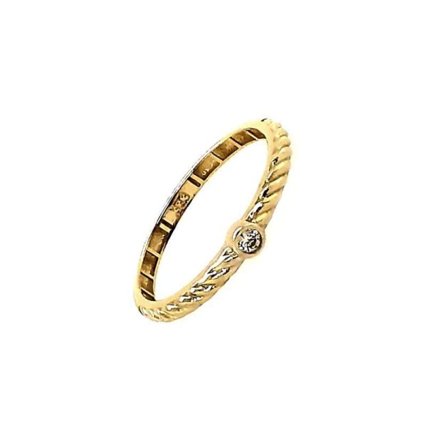 Ring aus 333 Gelbgold mit Zirkonia, Gr. 58