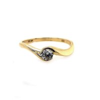 Ring aus 333 Gelbgold mit Zirkonia, Gr. 60