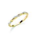 Ring aus 8 Karat (333) Gelbgold mit Zirkonia –...
