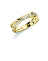 Ring aus 8 Karat (333) Gelbgold mit Zirkonia –...