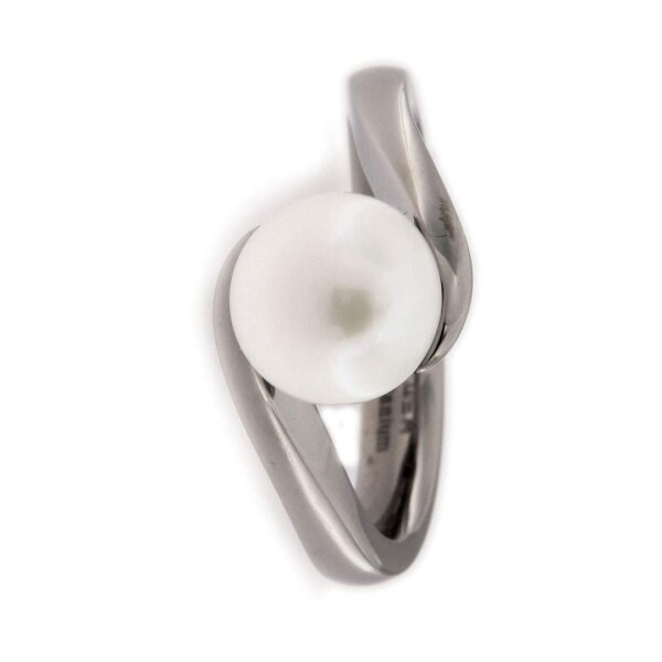 Ring aus Titan mit Perle 10mm PTS467