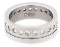 Ring aus Titan mit Zirkonia PTS100