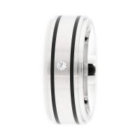 Ring aus Titan mit Zirkonia-Steinchen PTS055
