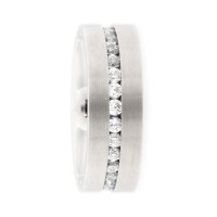 Ring aus Titan mit Zirkonia-Steinchen PTS177