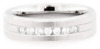 Ring aus Titan mit Zirkonia-Steinchen PTS402