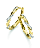 Scharniercreolen aus 8 Karat (333) Gelbgold mit Zirkonia