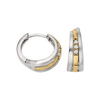 Scharniercreolen aus 925 Sterling Silber gelb/rhodiniert...