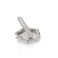 Scharniercreolen aus 925 Sterling Silber mit Zirkonia...