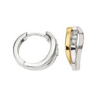 Scharniercreolen aus 925 Sterling Silber Zirkonia...