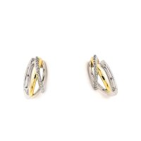 Scharniercreolen aus 925 Sterling Silber, teilweise...