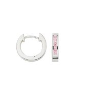 Silber Creolen mit pinken Zirkonia – Funkelnde...