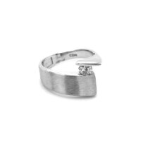 Silberner Damen Ring mit Zirkonia Stein, 925er Sterling...