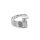 Silberner Damen Ring mit Zirkonia Stein, 925er Sterling Silber, rhodiniert, poliert/matt