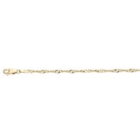 Singapore-Armband aus 925 Sterling Silber gelb 17+2cm