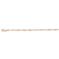 Singapore-Armband aus 925 Sterling Silber rosé 17+2cm