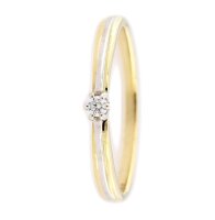 Solitaire-/Antragsring aus 14 Karat (585) Gold Brillant...