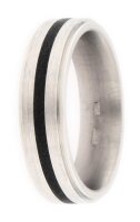 Titanring mit schwarzer Kautschuk-Einlage, Weite 60