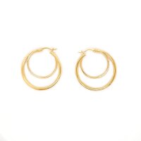 Vergoldete Creolen aus 925 Sterling Silber mit Zirkonia