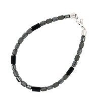 Armband Onyx Stahl/21cm/Hämatit ST-00153B