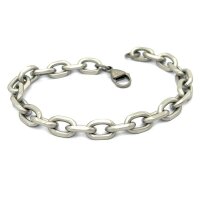 Edelstahl Armband Anker Sandgestrahlt 21cm