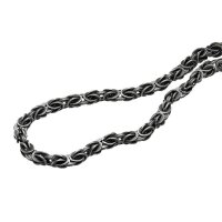 Edelstahl Herren Collier in IP Black, Länge 55cm