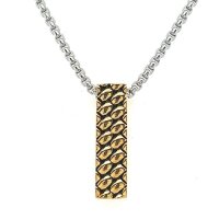 Herrencollier aus Edelstahl vergoldet, Länge 50+5cm