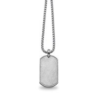 Herrencollier Stahl/eismatt/46+5cm ST-00090K
