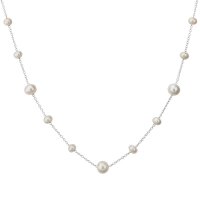 Silber Collier mit Perlen S-00259C
