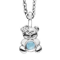 Herzengel Kette Teddy mit Blauen Achat HEN-TEDDY-BA