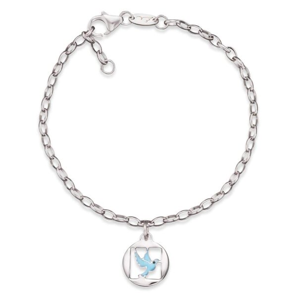 Herzengel Kinder Armband mit Taube als Symbol für Frieden 16cm HEB-01PEACE