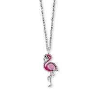 Herzengel Kinder-Kette Flamingo 925 Sterling Silber...