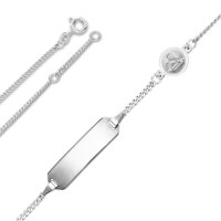 Kinderarmband Identband aus 925 Sterling Silber mit...