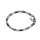 Edelstahl Armband mit Hämatit und Howlith, 16+2cm