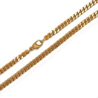 Goldkette Panzer aus 14 Karat (585) Gelbgold 50cm - Made...
