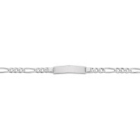 Identband 925 Sterling Silber - 21,5 cm Figaro-Muster...