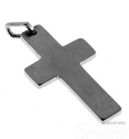 Kettenanhänger Kreuz Ichtus aus Edelstahl inkl. Gravur